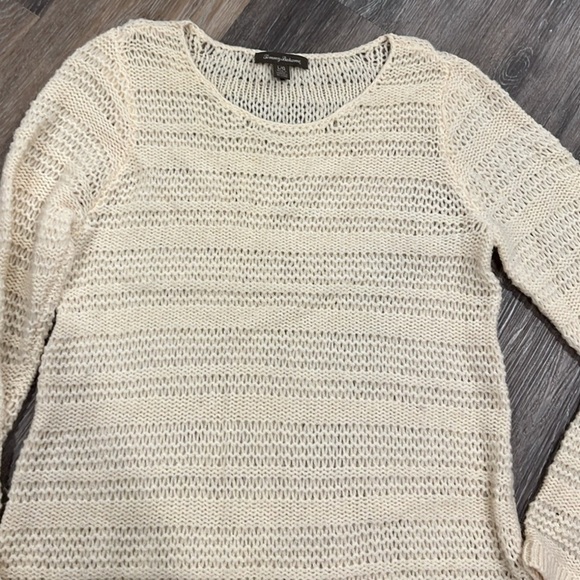 Tommy Bahama cream Spaulding pullover wool alpaca open knit sweater large - Picture 2 of 5